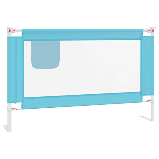 Vidaxl Barandilla De Seguridad Cama De Niño Azul Tela 120x25 Cm_0
