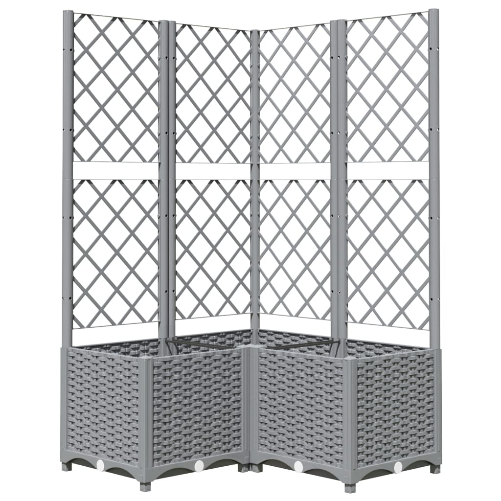 Macetero De Jardín Gris Claro 80 X 80 X 136 Cm_0
