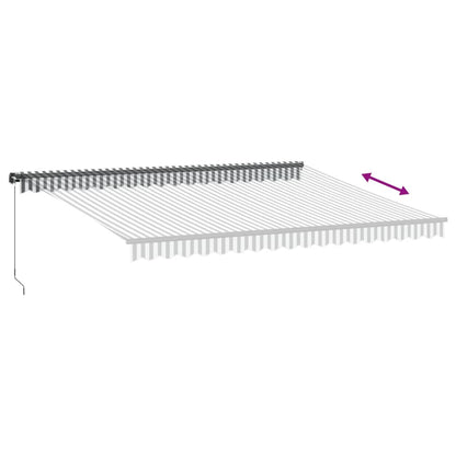 Toldo Retráctil Manual Gris Antracita Y Blanco 450x350 Cm_4