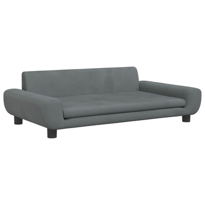Cama Para Perros De Terciopelo Gris Oscuro 100x54x33 Cm / Vetonek_3