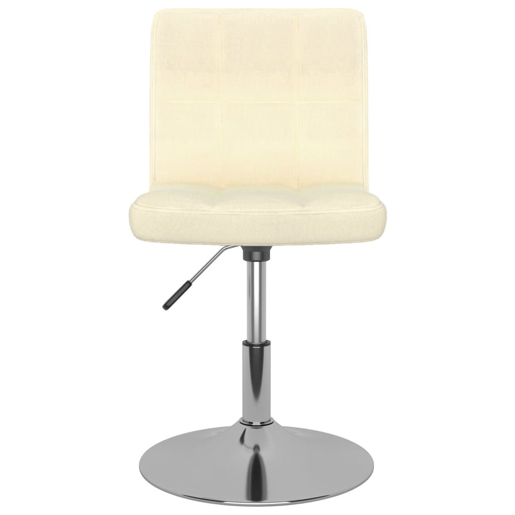 Taburete De Cocina Giratorio De Tela Color Crema_1