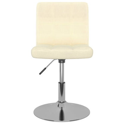 Taburete De Cocina Giratorio De Tela Color Crema_1