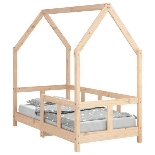 Vidaxl Estructura De Cama Para Niños Madera Maciza De Pino 70x140 Cm_0