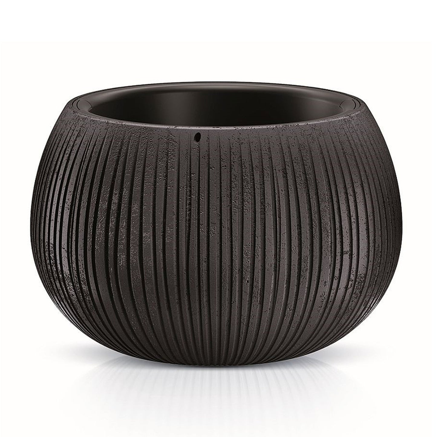 Prosperplast Beton Bowl De Plástico Con Depósito En Color Cemento Negro, 21,8 (alto) X 37 (ancho) X 37 (profundo) Cms_0