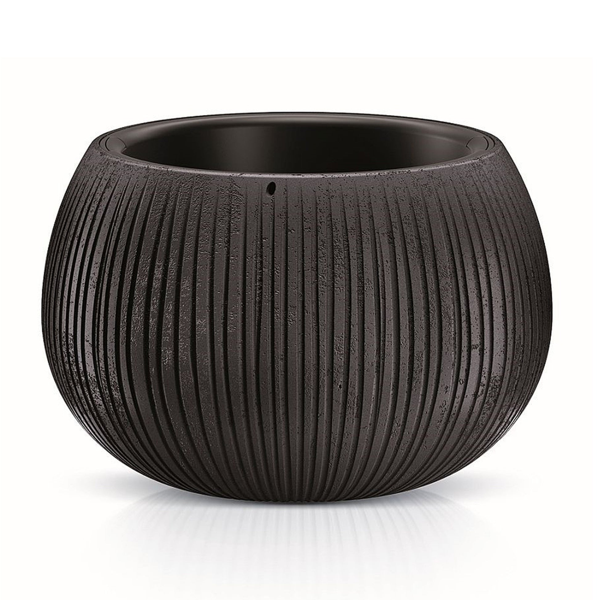 Prosperplast Beton Bowl De Plástico Con Depósito En Color Cemento Negro, 21,8 (alto) X 37 (ancho) X 37 (profundo) Cms_0