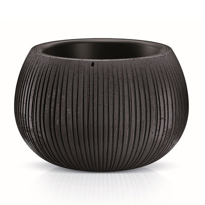 Prosperplast Beton Bowl De Plástico Con Depósito En Color Cemento Negro, 21,8 (alto) X 37 (ancho) X 37 (profundo) Cms_0