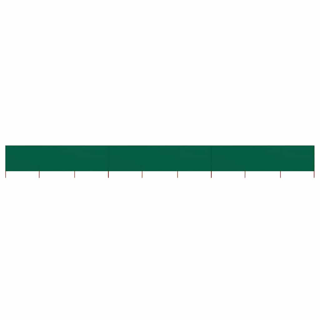 Vidaxl Paravientos De 9 Paneles Tela Verde 1200x160 Cm_0
