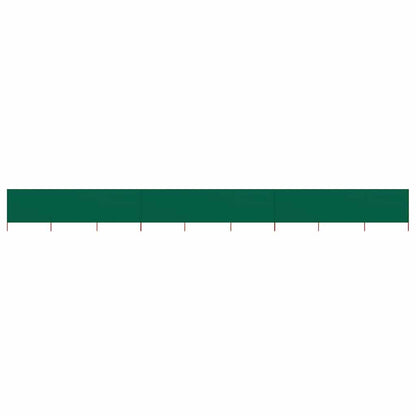 Vidaxl Paravientos De 9 Paneles Tela Verde 1200x160 Cm_0