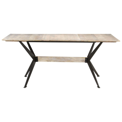 Mesa De Comedor De Madera Maciza De Mango 180x90x76 Cm_0