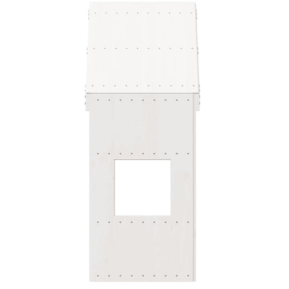 Techo De Cama Infantil Madera Maciza Pino Blanco 55x99x139,5 Cm_3