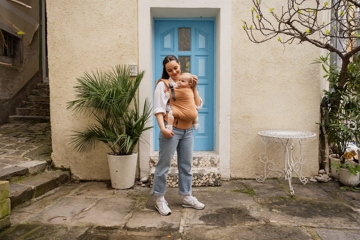 Mochila Portabebé Evolutiva Adaptable Boba X Linen Rye_1