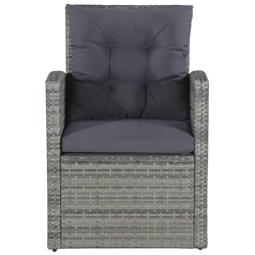 Vidaxl Set De Muebles De Jardín 6 Pzas Y Cojines Ratán Sintético Gris_4