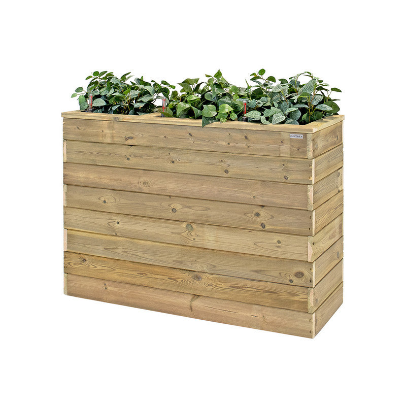 Jardinera De Madera Con Autorriego 110x40x80 Cm Nidum Basic Hortalia_0