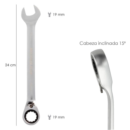 Llave Combinada Con Carraca 19 Mm. Din 3113_1