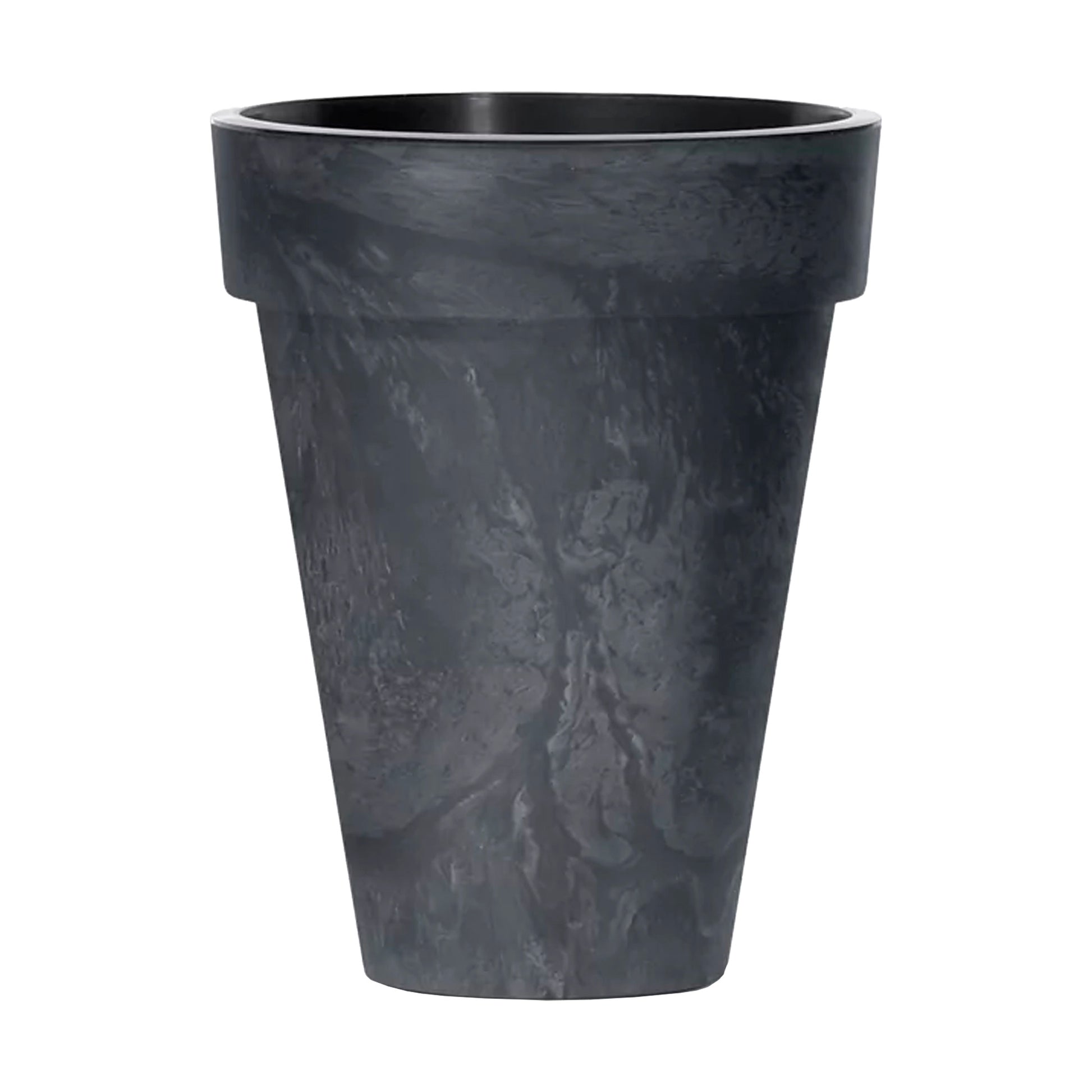 Maceta Cube Slim Beton Effect 12l., Con Depósito, Dimensiones (mm) 276x276x349, Color Antracita_0