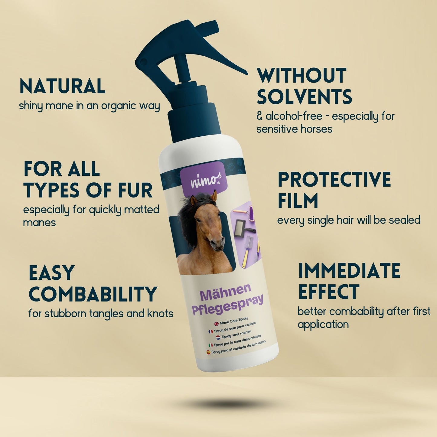 Spray De Cuidado Para La Crin - Nimo - 250 Ml_2