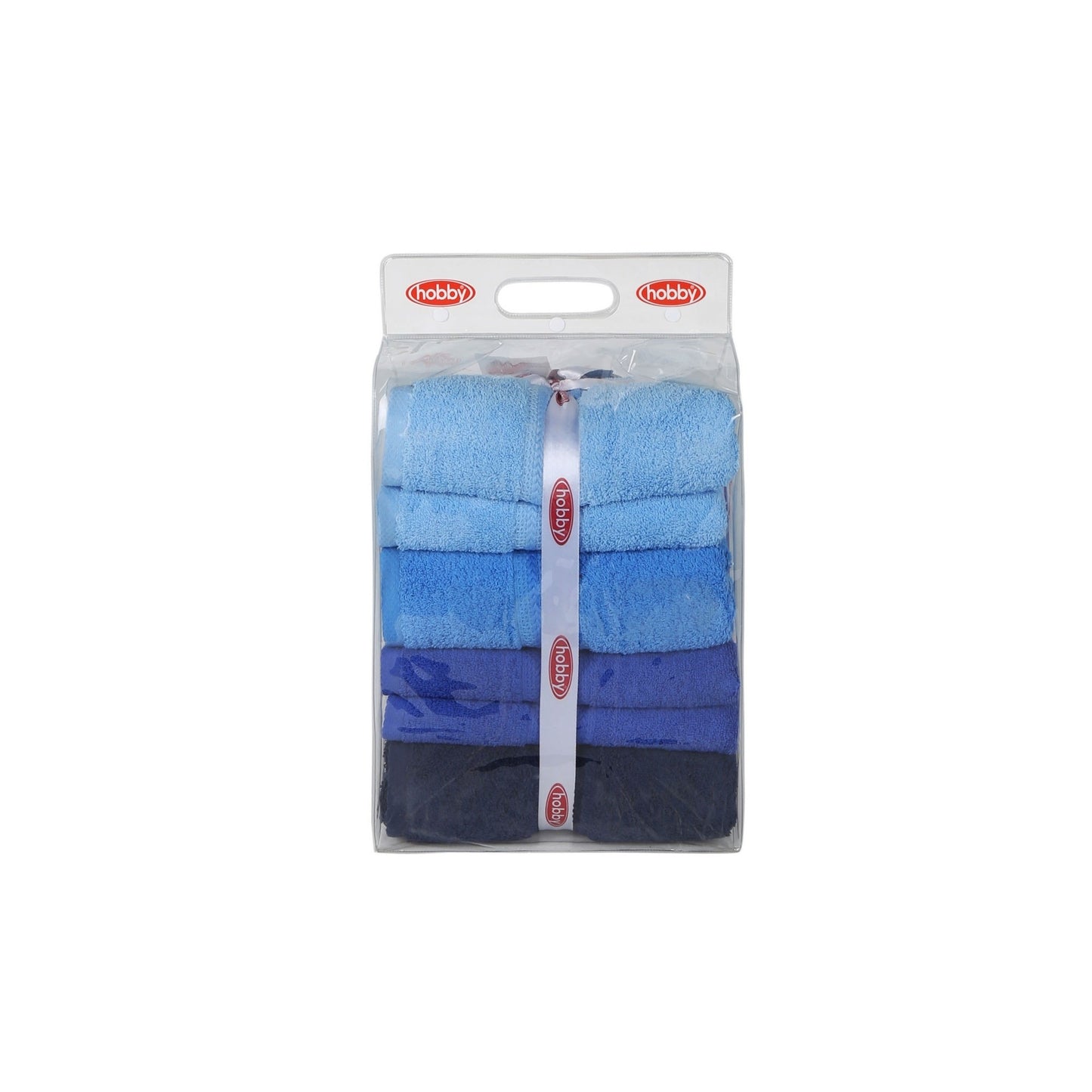 Juego De Toallas De Baño (4 Piezas) Azul Oscuro, Azul Y Azul Claro_3