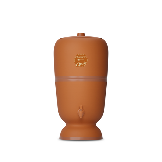Filtro De Agua Stéfani Classic 5l Arcilla Natural – 10 L Total (5 L Filtrados + 5 L Reserva) – 47 Cm Alto X 24 Cm Ø_0