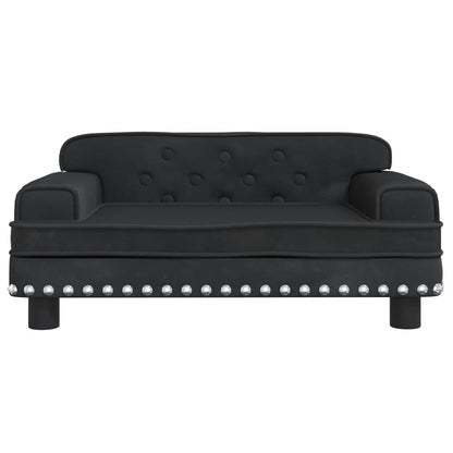 Cama Para Perros De Terciopelo Negra 70x45x30 Cm / Vetonek_3
