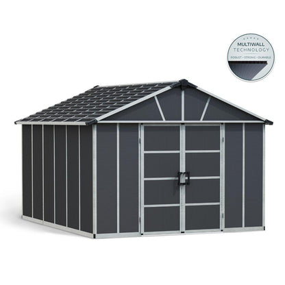 Caseta de jardín Yukon 395x332x252 cm con suelo Canopia by Palram