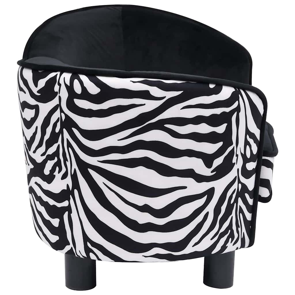 Vidaxl Sofá Para Perros Felpa Negro 68x38x38 Cm_3
