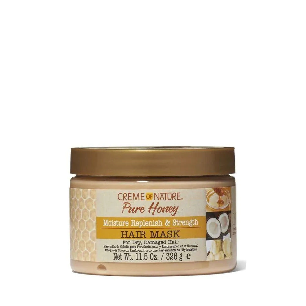 Mascarilla Pure Honey Moisture Replenish And Strength Hair Mask Creme Of Nature 326g_0