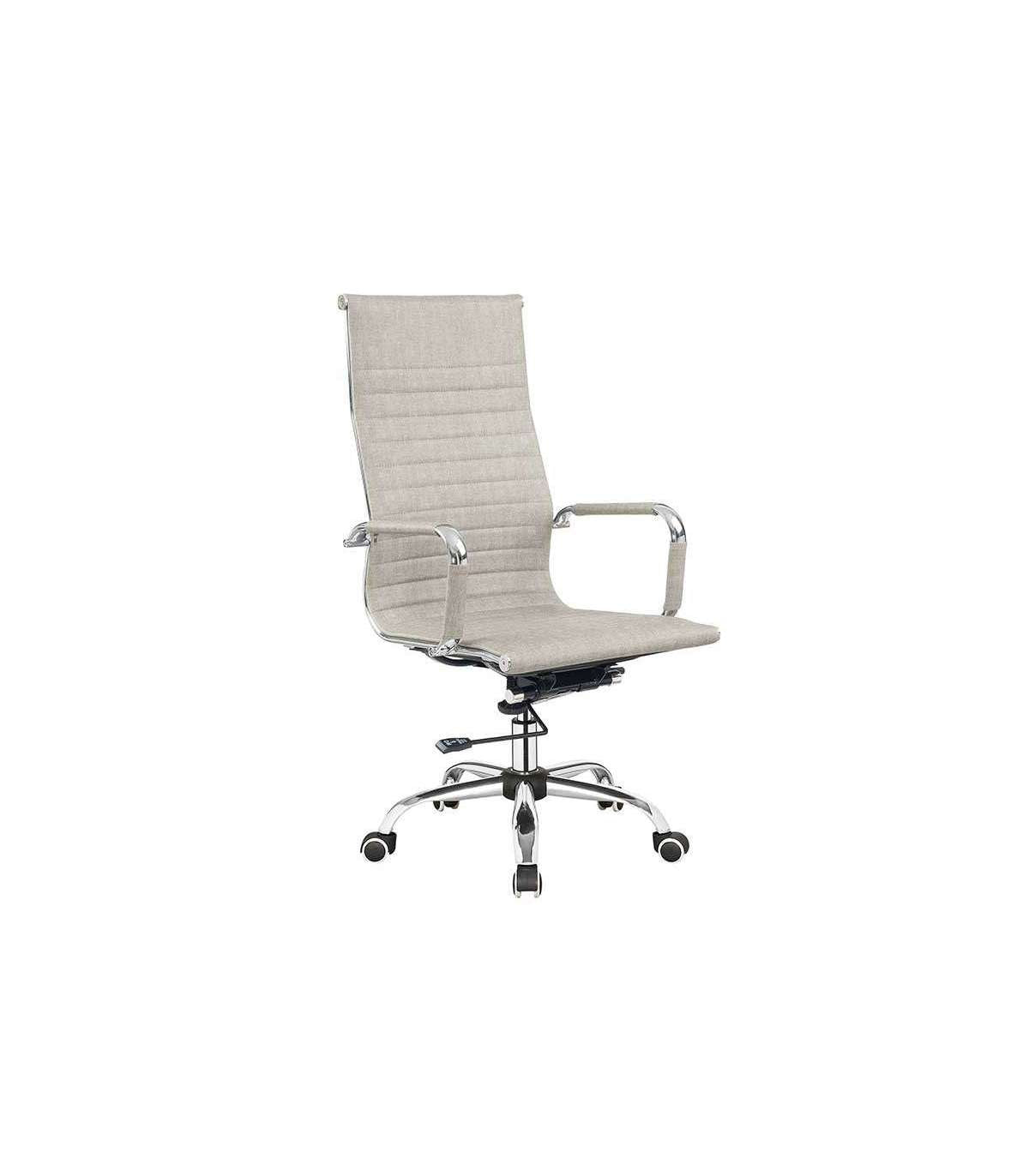 Silla Despacho Giratoria Elevable Acabado Beige, 60 Cm(ancho) 108-115 Cm(altura) 66 Cm(fon_0