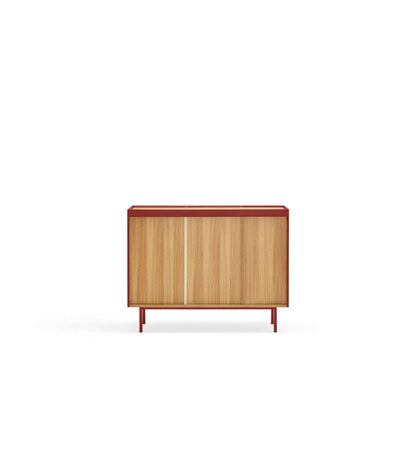 Mueble Aparador Para Comedor Modelo Arista 3 Puertas Acabado Burdeos, 40cm(ancho) 85cm(al_3