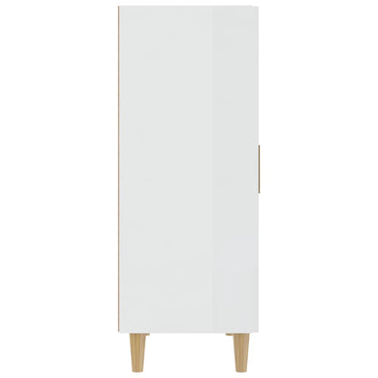 Aparador De Madera Contrachapada Blanco Brillante 70x34x90 Cm / Vetonek_4
