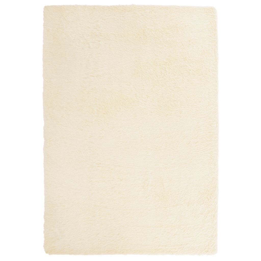 Vidaxl Alfombra De Pelo Largo Navarra Color Crema 120x170 Cm Poliéster_0