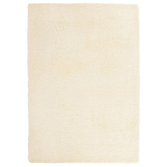 Vidaxl Alfombra De Pelo Largo Navarra Color Crema 120x170 Cm Poliéster_0
