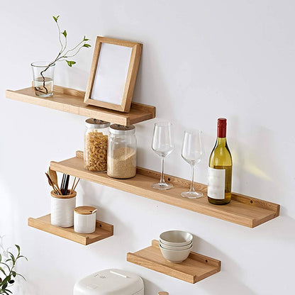 Well Home Estanteria De Pared Grande Color Natural 77x10x4cm_2
