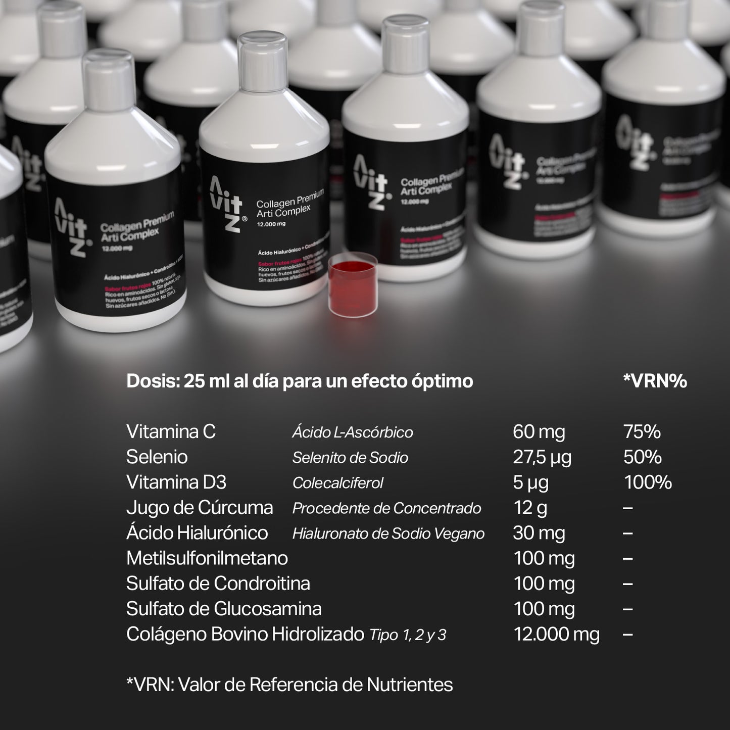 Colágeno líquido para articulaciones Avitz 12.000 mg Líquido 500 ml con Ácido Hialurónico, MSM y Condroitina_3