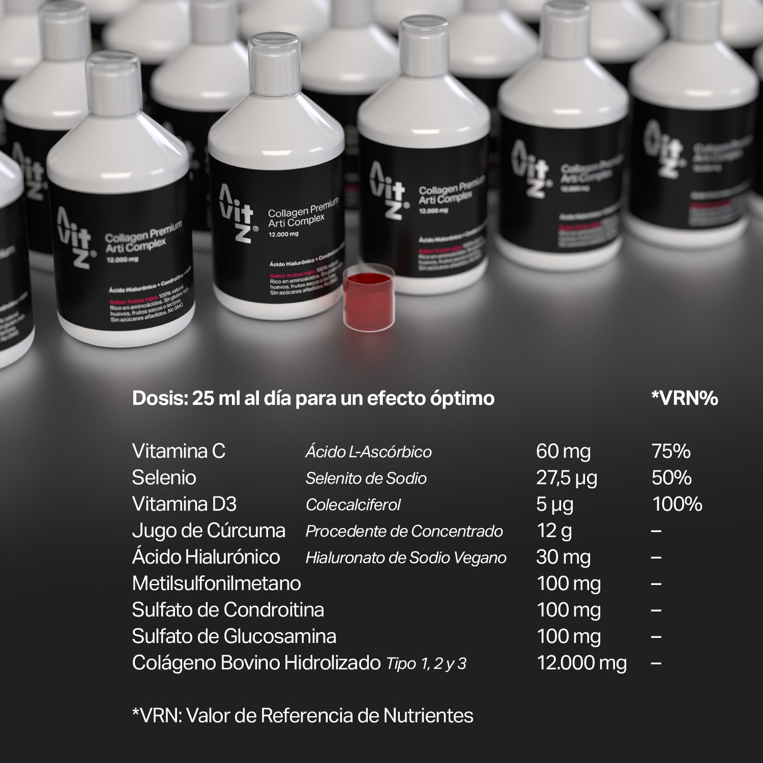 Colágeno líquido para articulaciones Avitz 12.000 mg Líquido 500 ml con Ácido Hialurónico, MSM y Condroitina_3