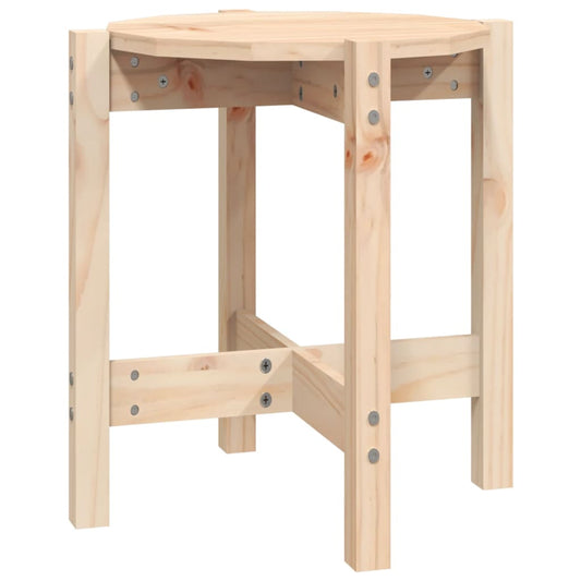 Mesa De Centro De Madera De Pino Maciza Ø 42,5x45 Cm_0