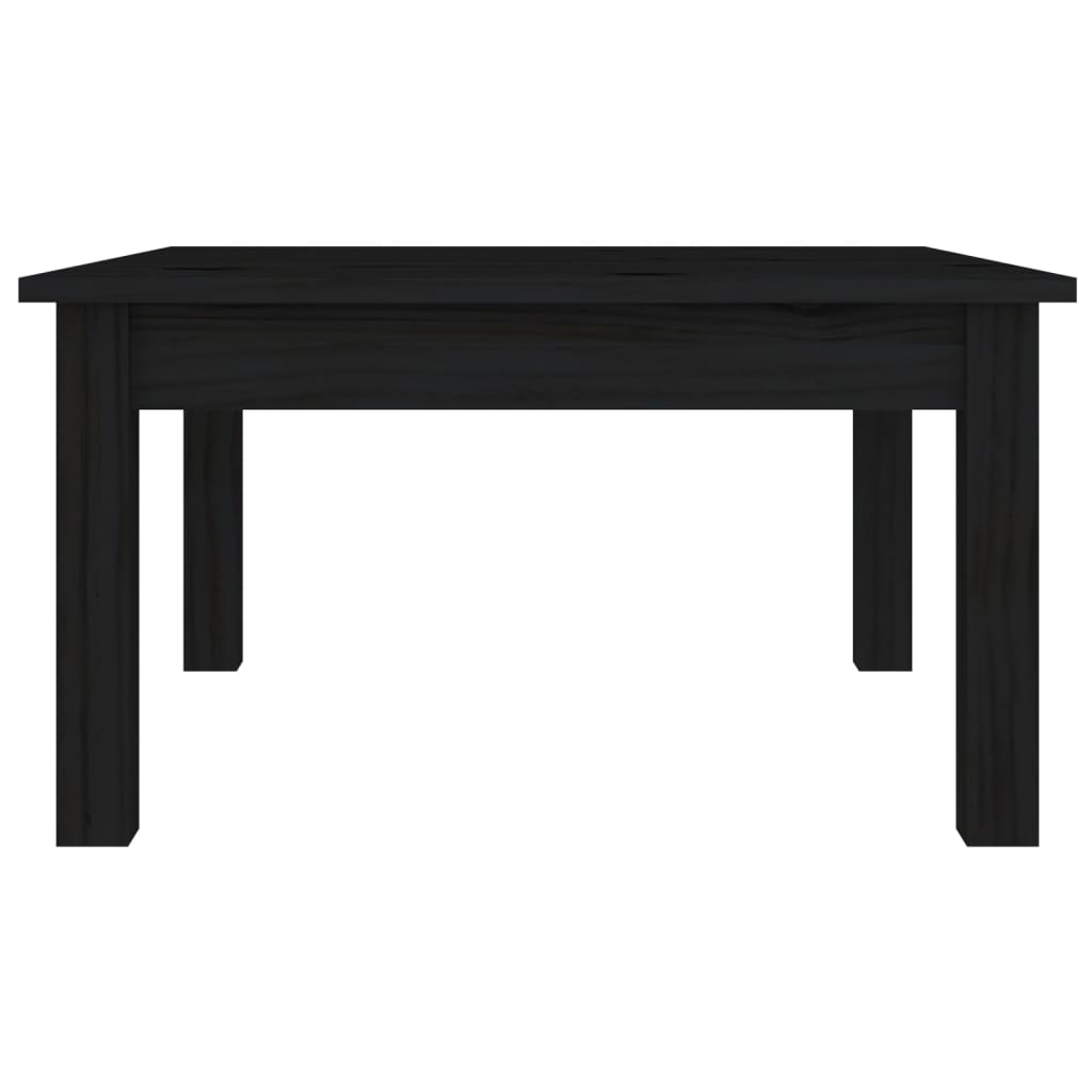 Mesa De Centro De Madera Maciza De Pino Negro 55x55x30 Cm_2
