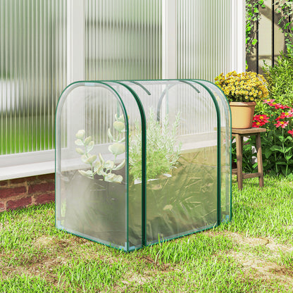 Outsunny Mini Invernadero Con Bolsa Para Plantar 68x50x70 Cm Para Jardín Verde_4
