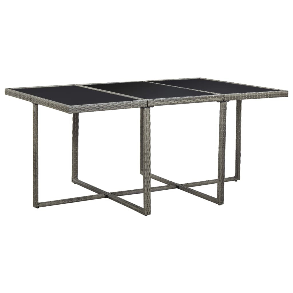 Vidaxl Set De Comedor De Jardín 11 Pzas Y Cojines Ratán Sintético Gris_4