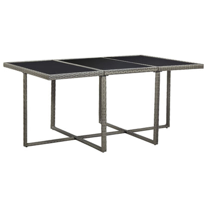 Vidaxl Set De Comedor De Jardín 11 Pzas Y Cojines Ratán Sintético Gris_4