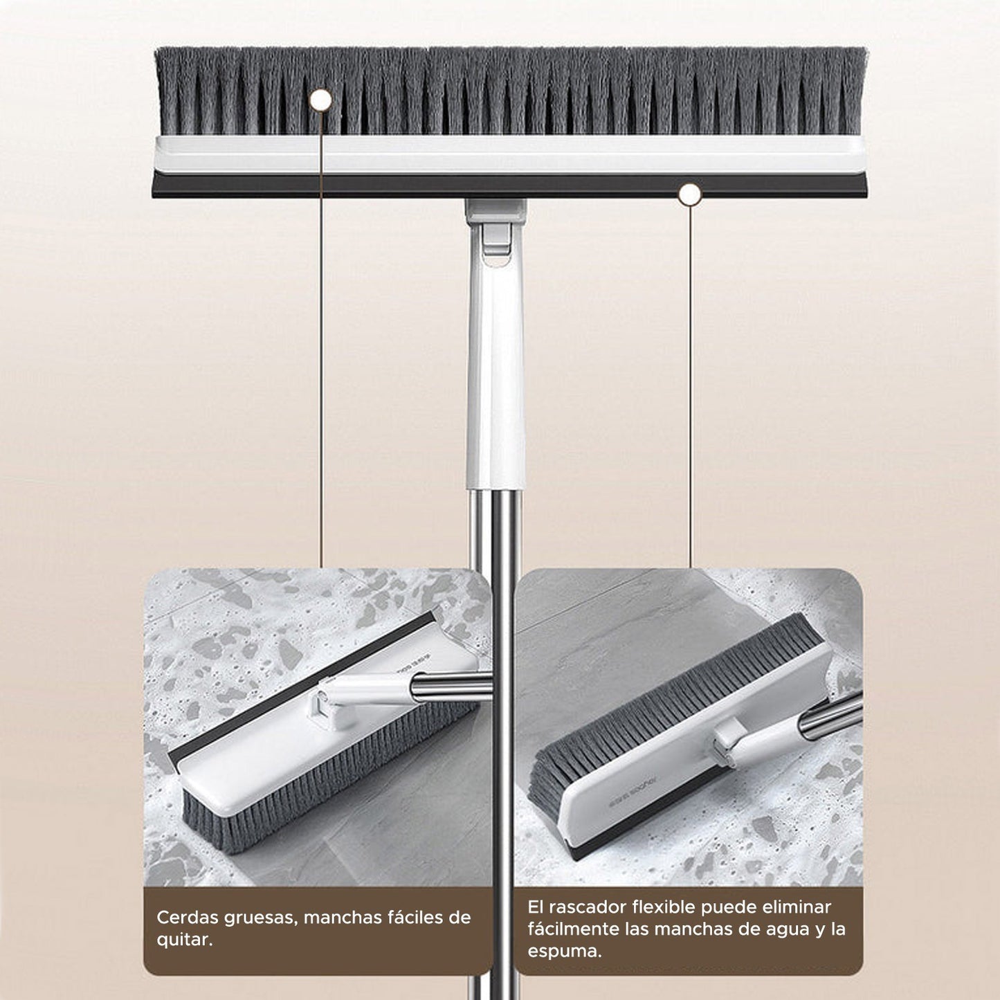 Joybos - Cepillo De Limpieza Con Mango Largo De 135cm