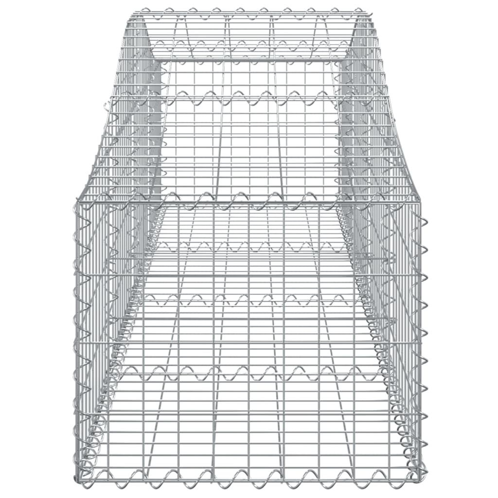 Cestas De Gaviones 6 Uds Forma De Arco Hierro 200x50x40/60 Cm_4
