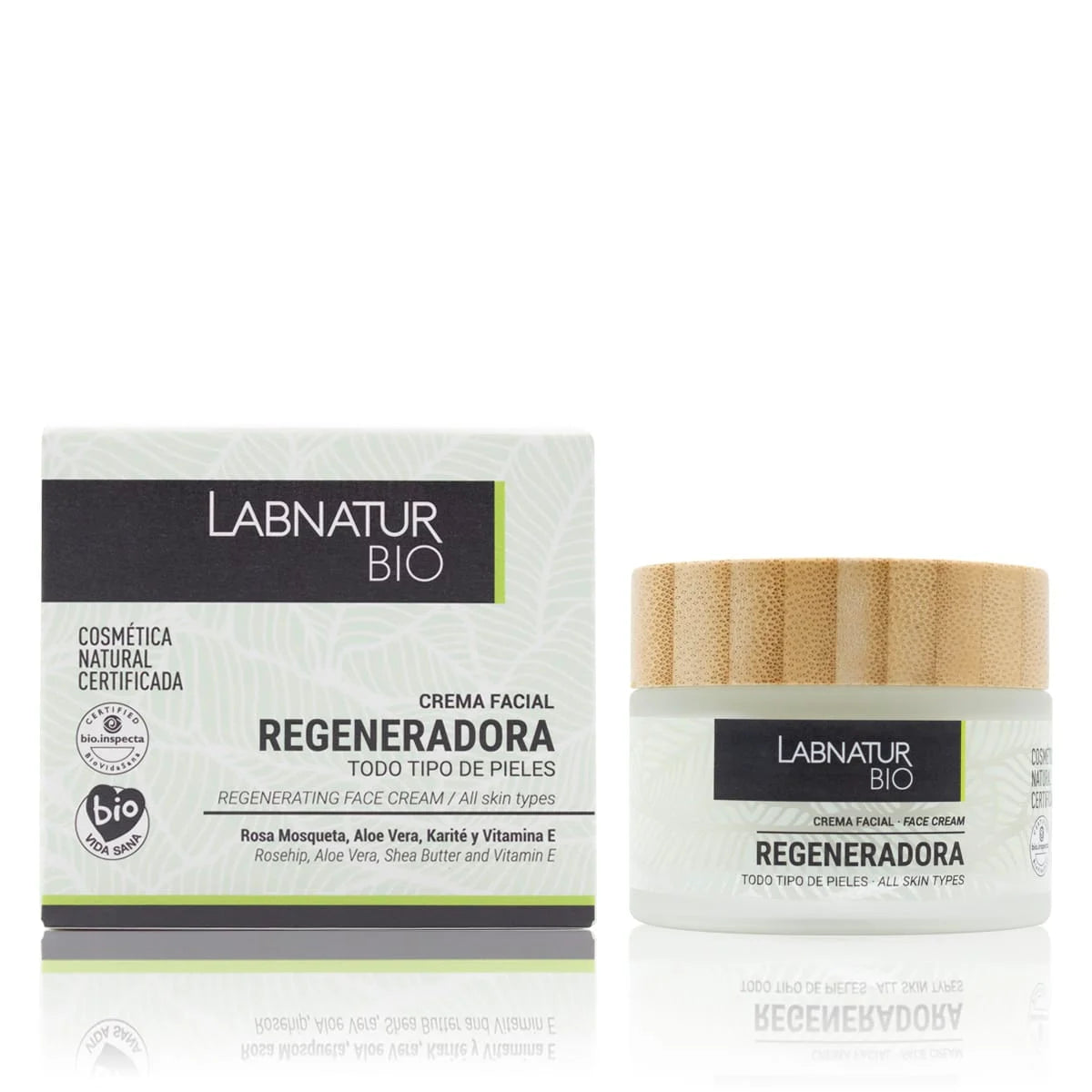 Crema Facial Regeneradora Labnatur Bio 50 ml | Rosa Mosqueta, Aloe Vera y Karité | Nutrición y Antiedad | Vegano_0