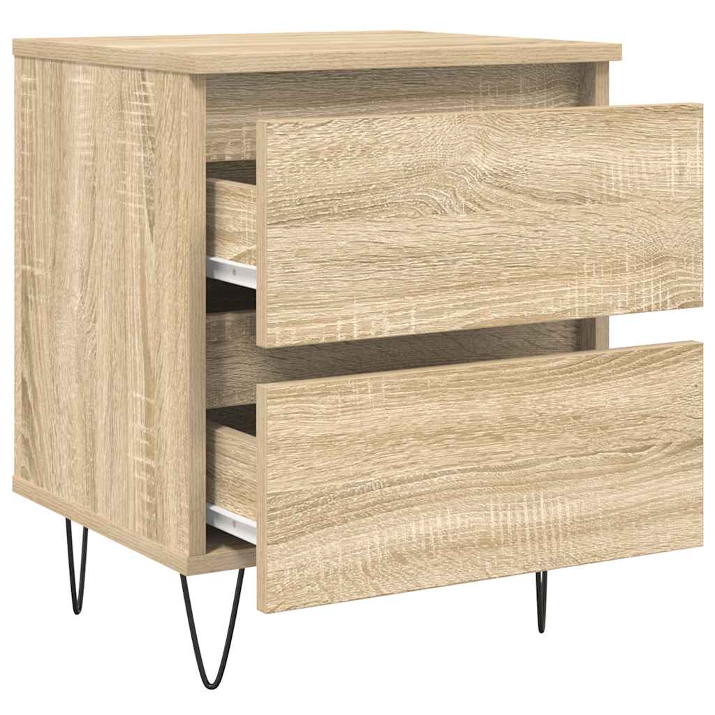 Mesitas Noche 2 Uds Madera Ingeniería Roble Sonoma 40x35x50 Cm_4
