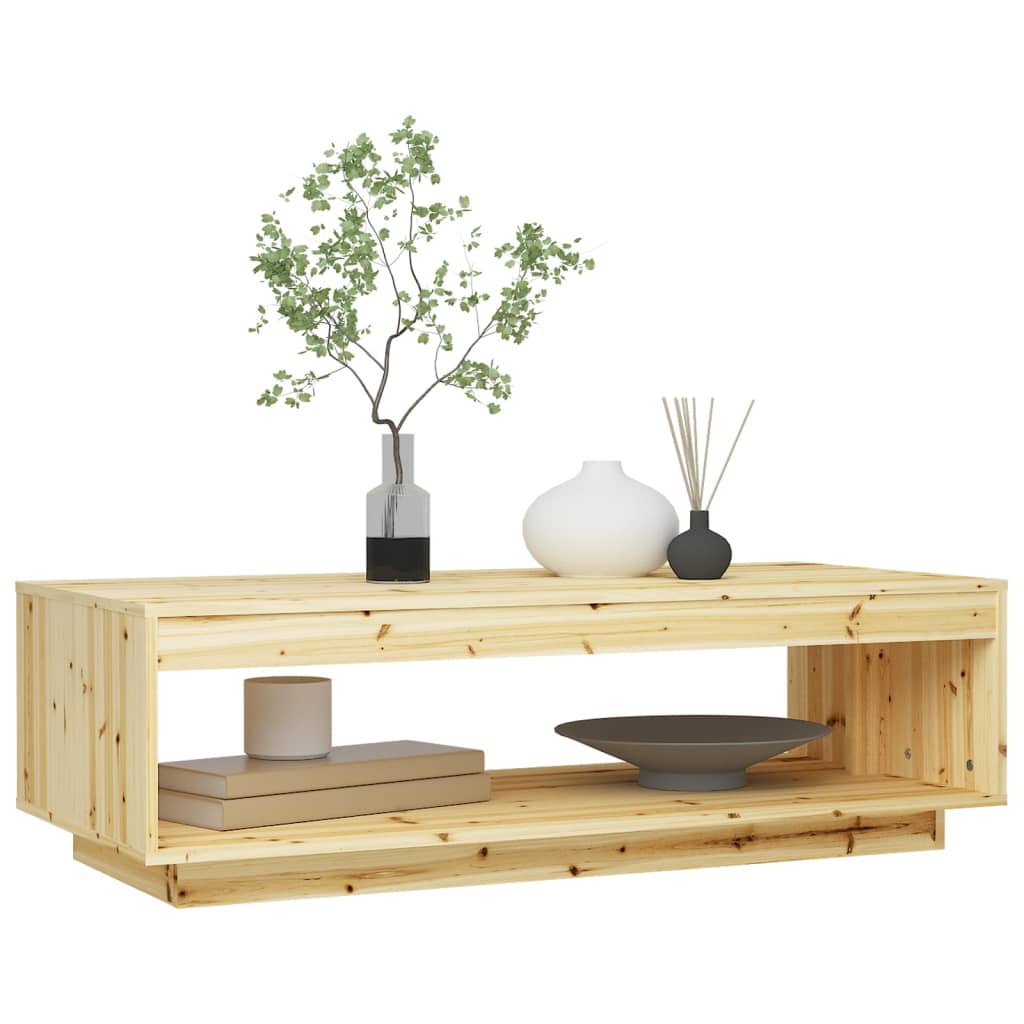 Mesa De Centro De Madera Maciza De Abeto 110x50x33,5 Cm_2