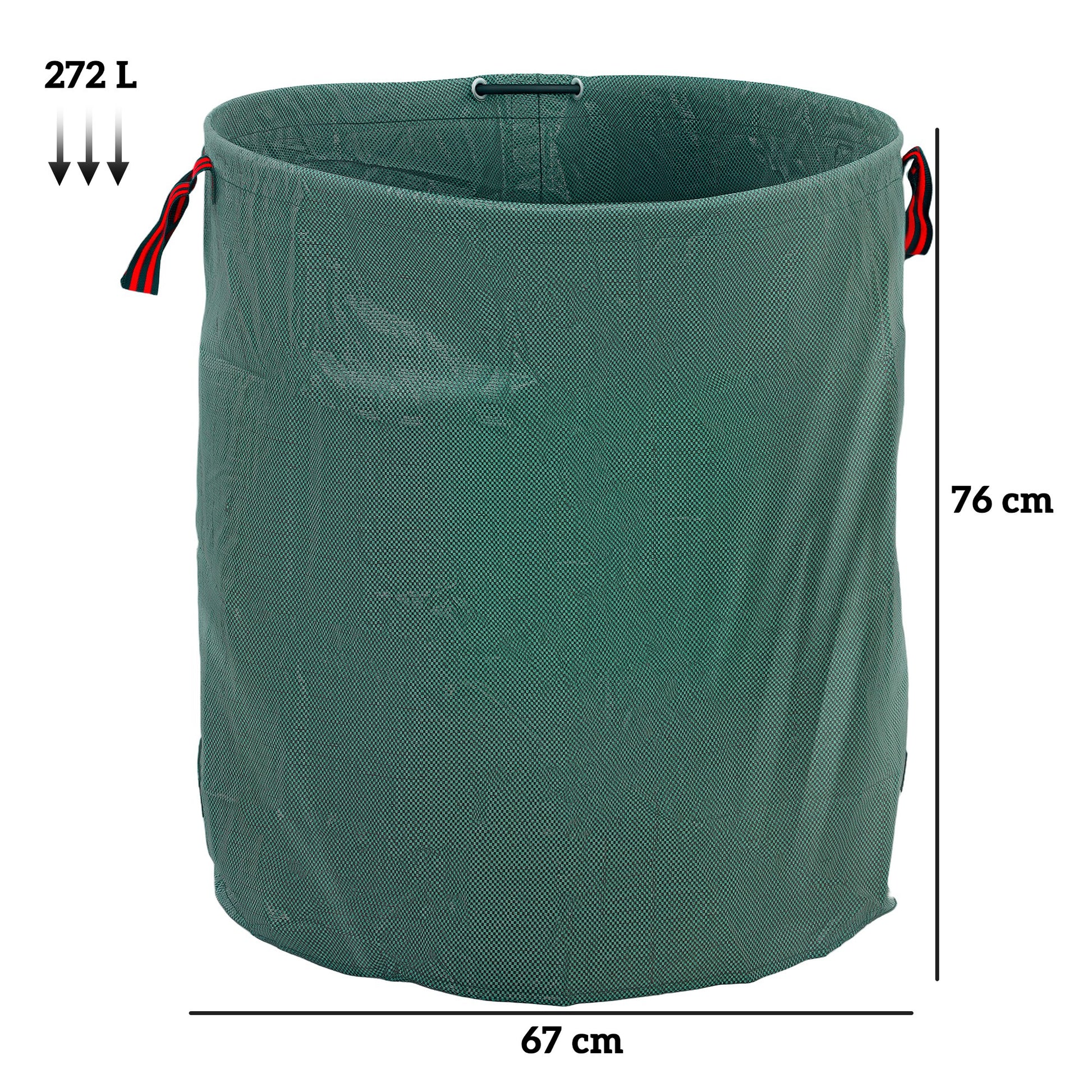 Outsunny Set De 3 Bolsas De Basura De Jardín 272l Con Asas Plegables_2