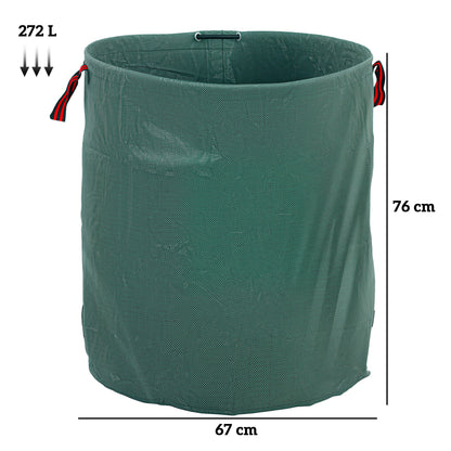 Outsunny Set De 3 Bolsas De Basura De Jardín 272l Con Asas Plegables_2