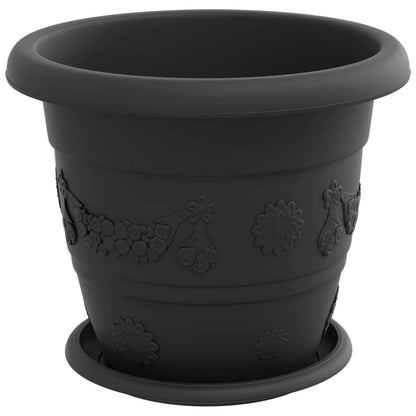Macetas 24 Pcs Negro Ø 26 X 21.5 Cm Plástico_4