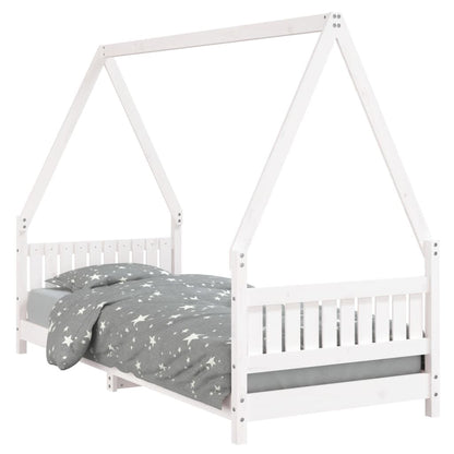 Vidaxl Estructura De Cama Para Niños Madera De Pino Blanco 80x200 Cm_0