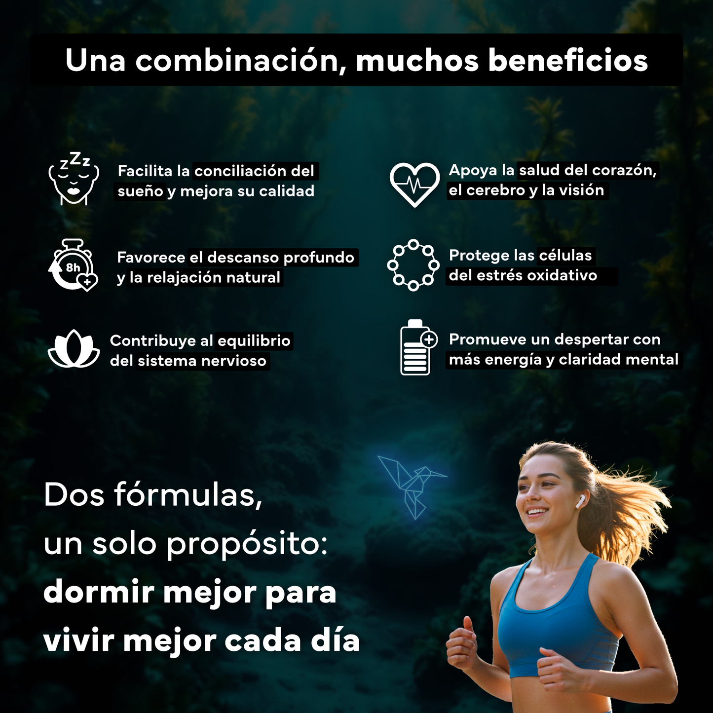 Melatonina Pura 1,9 Mg Con Triptófano + Omega 3 2000 Mg Omegatex®. Sevens Nutrition. Sueño Reparador, Corazón Y Cerebro_2