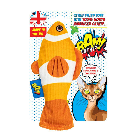 Juguete para gatos Conny Clownfish con catnip BAM!